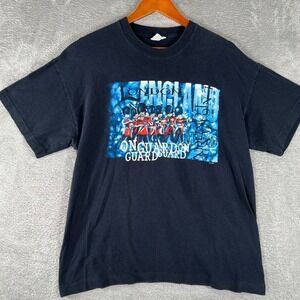 Vintage London England Shirt Mens XL Black Guard Graphic Screen Stars 90s